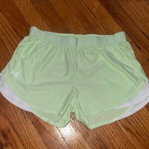under armour lime green athletic shorts